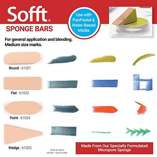 PanPastel Sofft Artist Tools Point Sponge Bars Pack of 3 | Versatile, Reusable, for Painting & Blending thumbnail 4