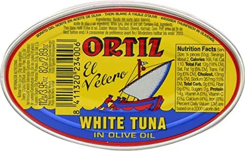 Ortiz White Tuna in Olive Oil, 112g (3.95oz) | Spanish Wild Caught Bonito del Norte thumbnail 7
