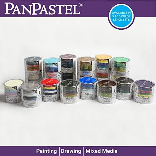 PanPastel Artist Pastels Grays Set 5 Color 9ml (0.3 Fl Oz) | Professional Artist Pastels thumbnail 4