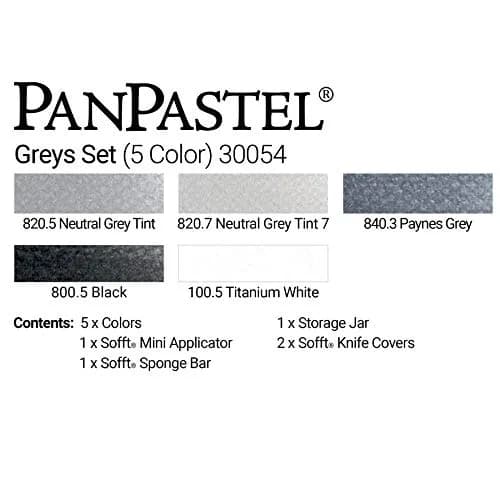 PanPastel Artist Pastels Grays Set 5 Color 9ml (0.3 Fl Oz) | Professional Artist Pastels thumbnail 3