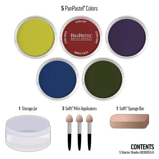 PanPastel Artist Pastels Starter Shades Set 5 Colors | Professional Artist Pastels, Unique Pan Format (cake-like) thumbnail 2
