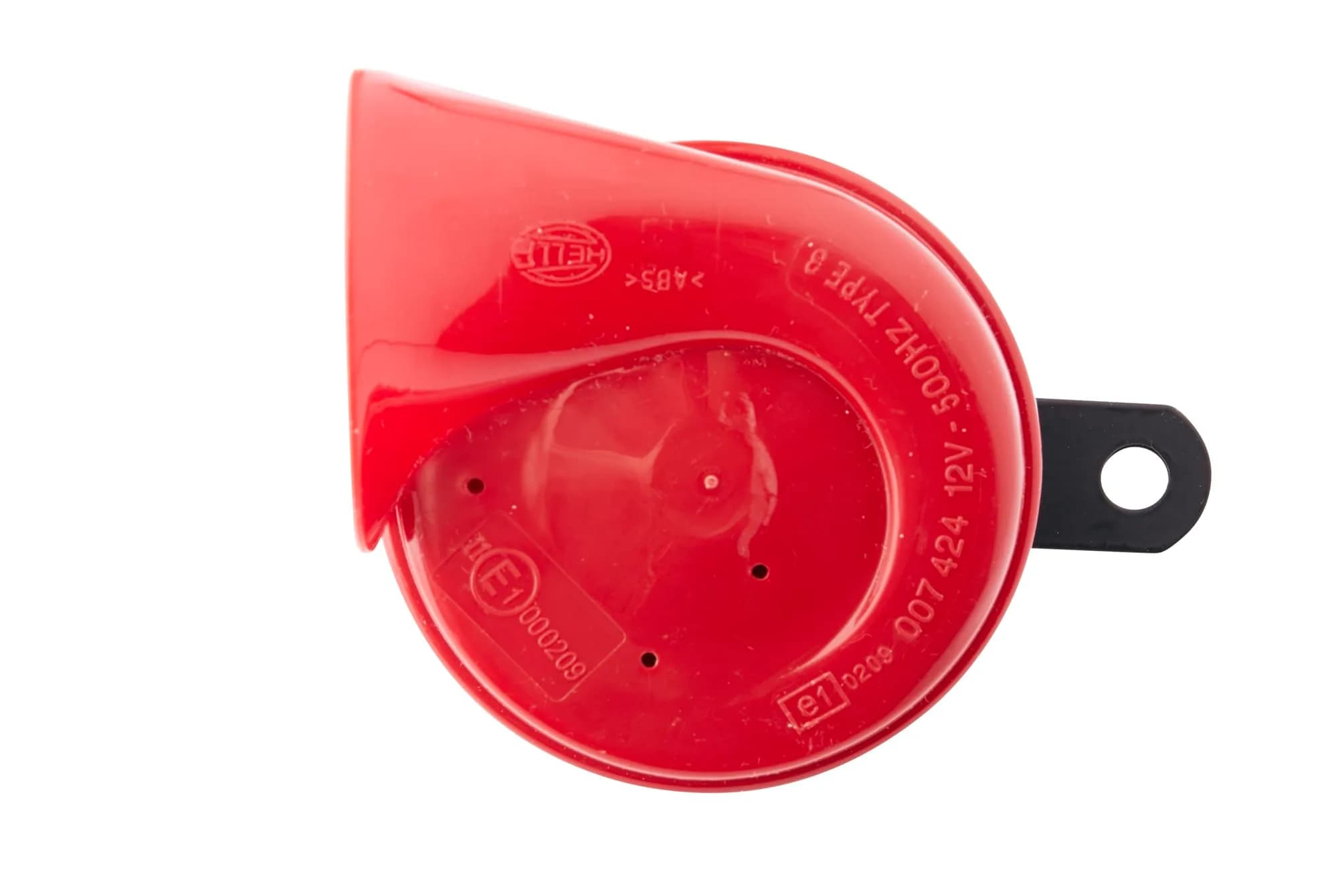 Hella Red Trumpet High-Tone Horn 12V 500Hz with Bracket | 0.28 kg (0.59 lb) - Universal Fit