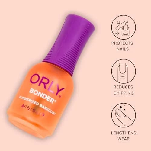 Orly Bonder Nail Polish Base Coat 0.6 fl oz | Rubberized Long-Lasting Adhesion thumbnail 5
