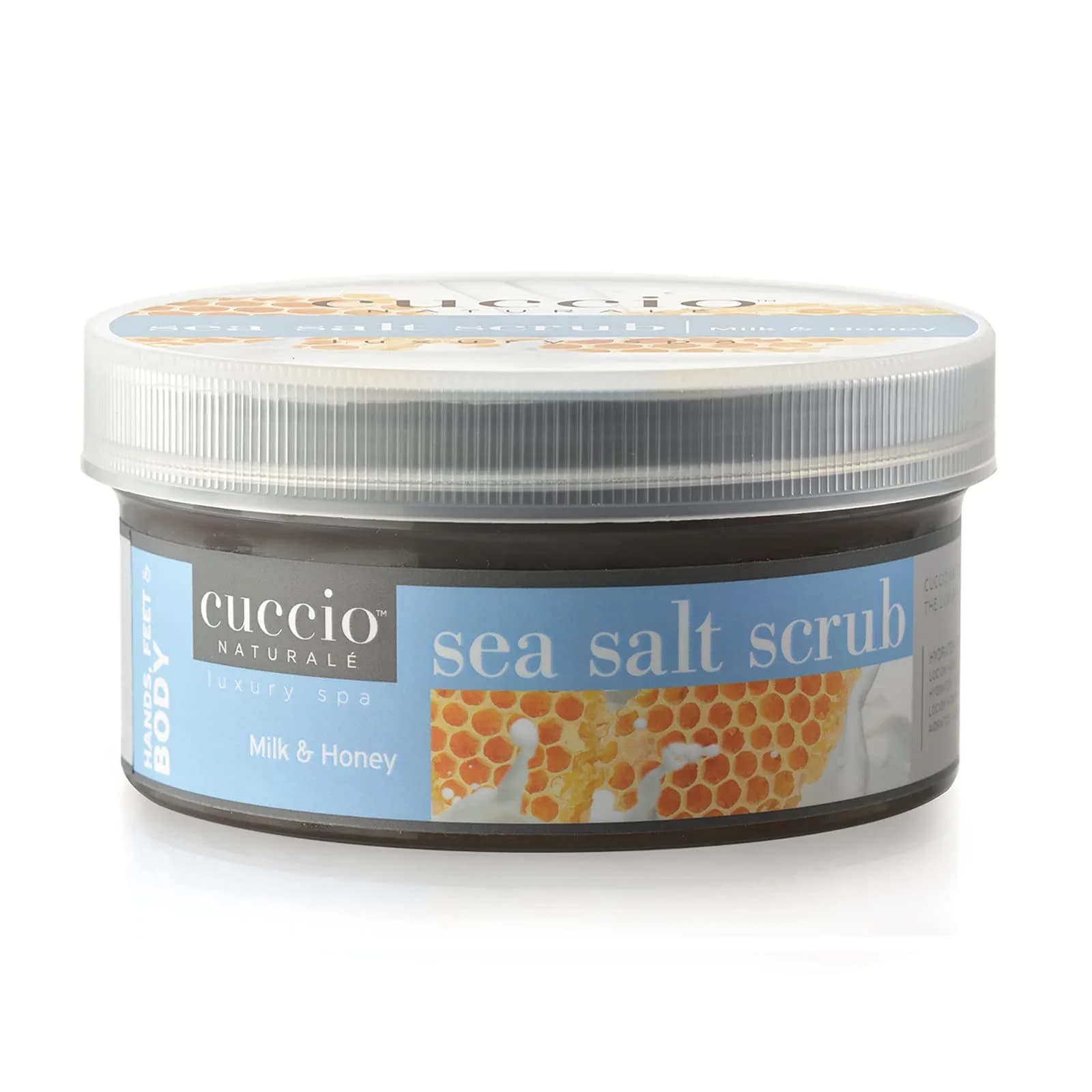 Cuccio Naturalé Sea Salt Scrub 19.5 Oz | Gently Exfoliates & Moisturizes with Milk & Honey