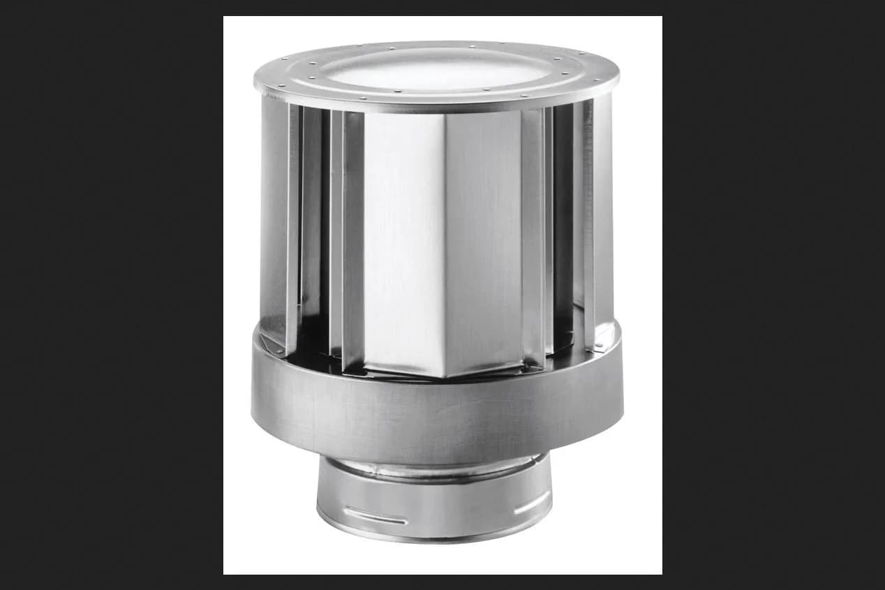DuraVent 46DVA-VCH Direct Vent Vertical Termination Cap 4" x 7" | High Wind Performance — Aluminum