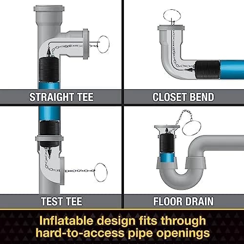 Cherne 4" Rubber Test-Ball Pipe Plug | Inflatable Drain & Waste System Seal thumbnail 4