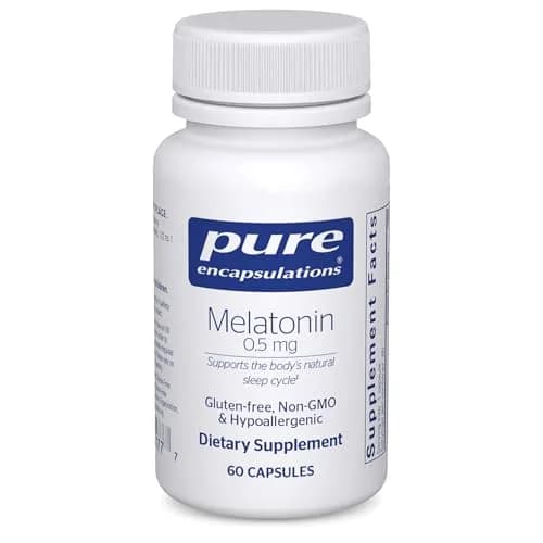 Pure Encapsulations Melatonin 0.5 mg | Supports Sleep & Circadian Rhythm, 60 Capsules thumbnail 1
