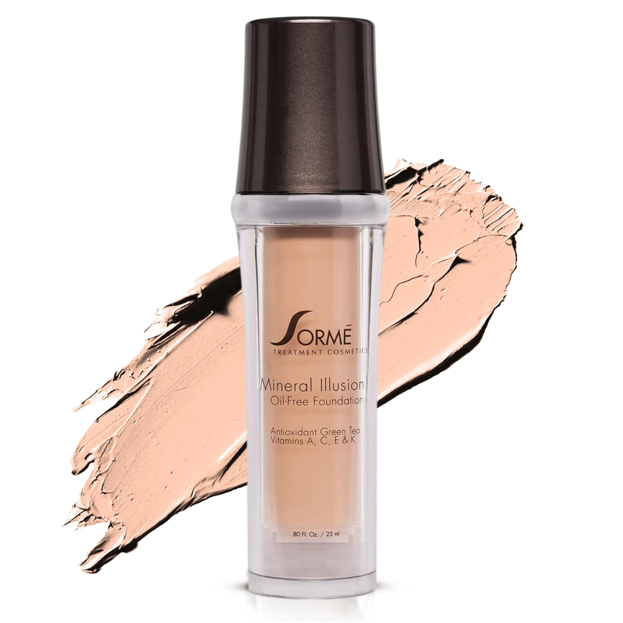 SORMÉ Mineral Illusion Liquid Foundation Porcelain 25ml (0.85 Fl Oz) | Oil-Free Hydrating Formula with Non-Chemical Sunscreen - main product image