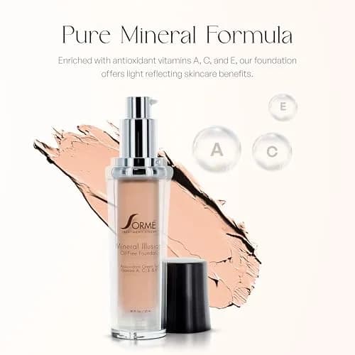 SORMÉ Mineral Illusion Liquid Foundation Porcelain 25ml (0.85 Fl Oz) | Oil-Free Hydrating Formula with Non-Chemical Sunscreen thumbnail 6