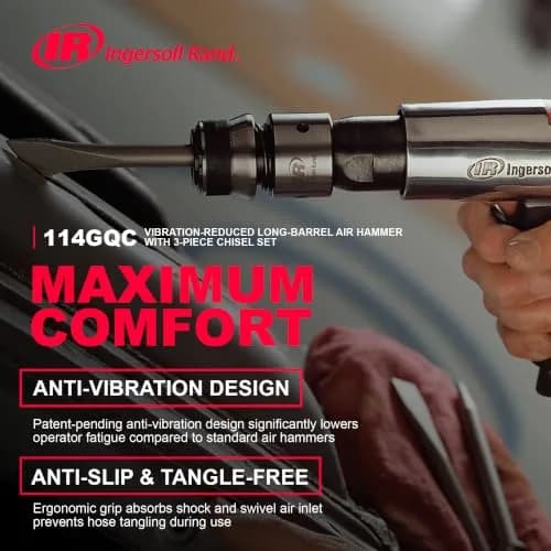 Ingersoll Rand 114GCQ EDGE Series 2 5/8" Stroke Air Hammer Kit | Heavy-Duty Pneumatic Tool for Professionals & DIY thumbnail 3