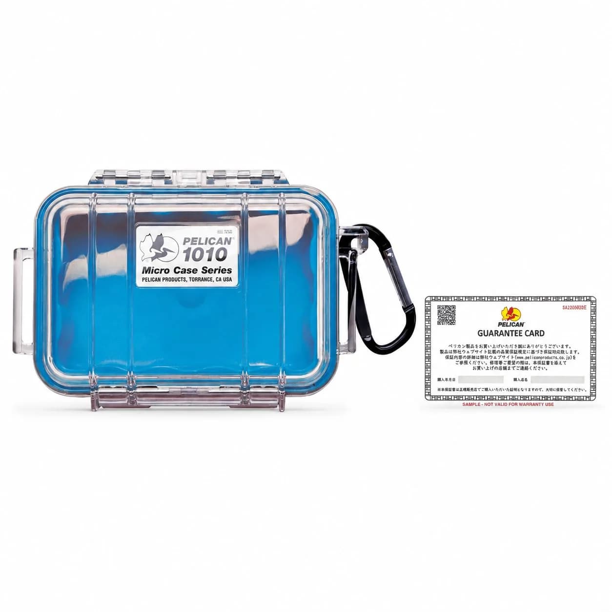 Pelican 1010 Micro Case 15.6 cm (6.1 in) | IP67 Water Resistant, Crushproof, Dustproof — Blue/Clear