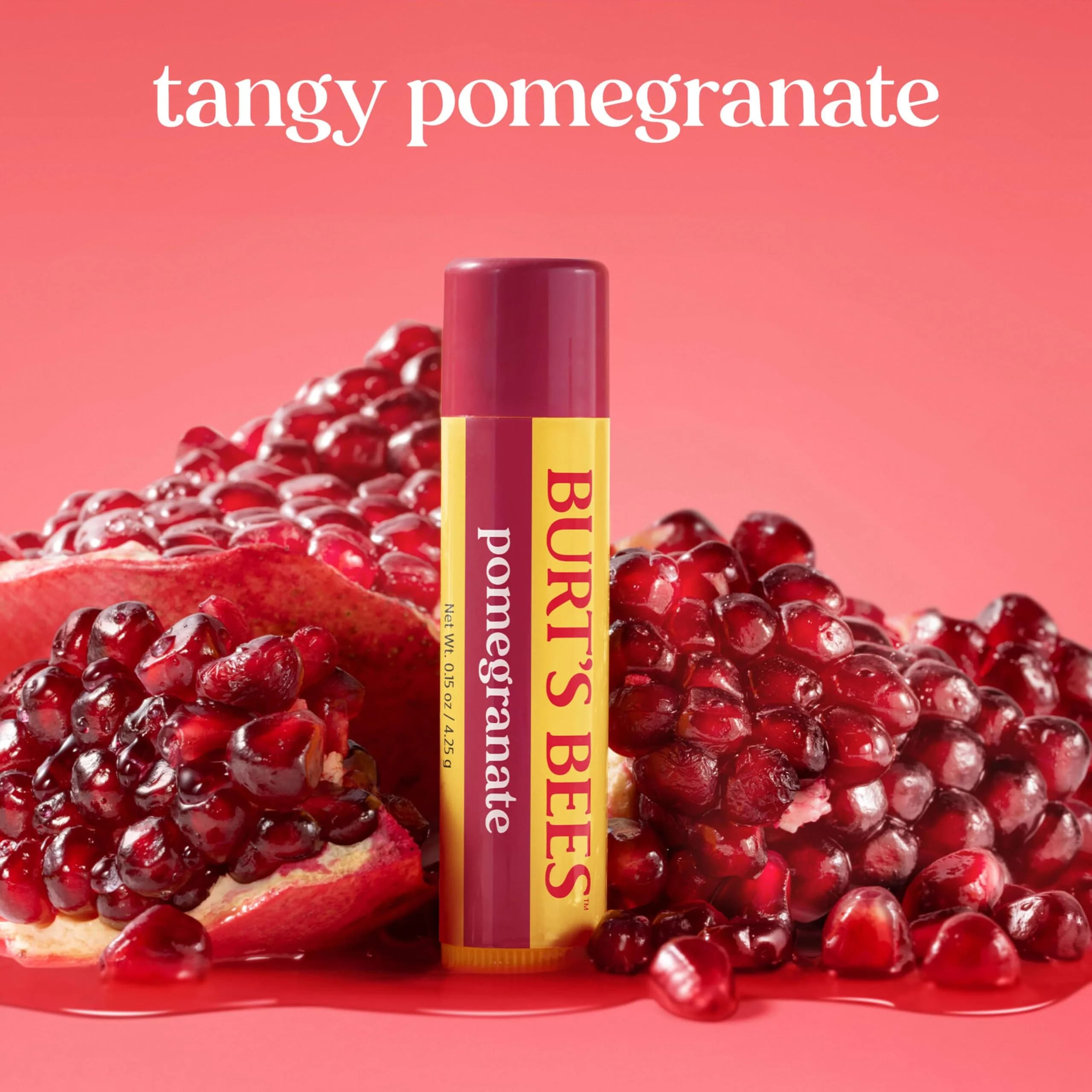 Burt's Bees Pomegranate Tint-Free Lip Balm 2-Count | Natural Conditioning Lip Treatment - view 2
