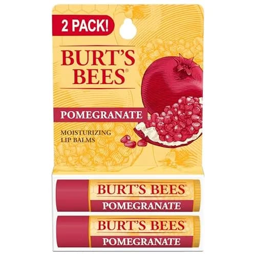 Burt's Bees Pomegranate Tint-Free Lip Balm 0.15 oz (0.44 ml) | Natural Conditioning Lip Treatment — Pomergranate