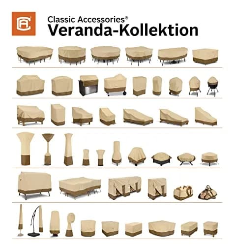 Classic Accessories Veranda Water-Resistant Adirondack Chair Cover 81 cm (31.5"L x 33.5"D x 36"H) | Heavy Duty Gardelle Fabric thumbnail 5