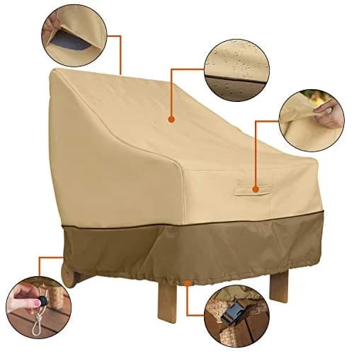 Classic Accessories Veranda Water-Resistant Adirondack Chair Cover 81 cm (31.5"L x 33.5"D x 36"H) | Heavy Duty Gardelle Fabric thumbnail 3