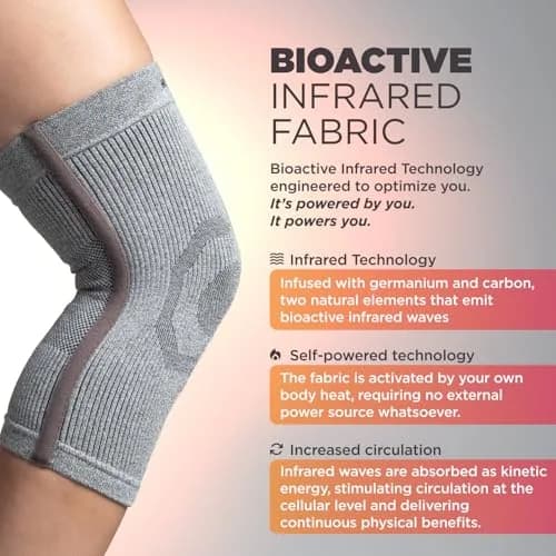 Incrediwear Red Knee Sleeve Large | FDA Approved Orthopedic Brace for Joint Pain Relief thumbnail 2