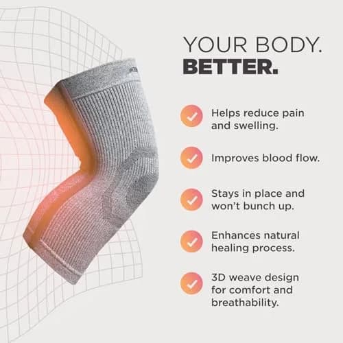 Incrediwear Red Knee Sleeve Large | FDA Approved Orthopedic Brace for Joint Pain Relief thumbnail 3