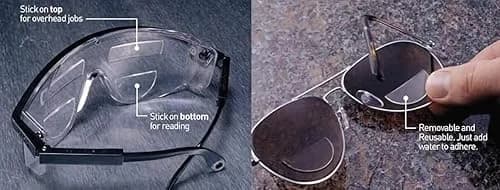 OPTX 20/20 HydroTac Stick-On Bifocals +1.50 Diopters | Removable & Reusable Bifocal Lenses for Glasses thumbnail 3