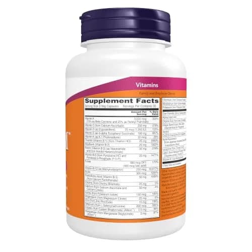 NOW Supplements ADAM™ Men's Multivitamin 90 Veg Caps | Supports Men's Health & Vitality thumbnail 2