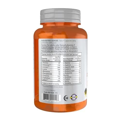 NOW Amino Complete™ Protein Blend with 20 Aminos & B-6 | Supports Muscle & Heart Health thumbnail 3