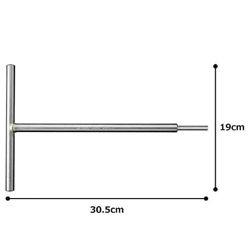 TONE T-type Hex Wrench THW-06 6mm | 250mm (9.84 in) Long Reach for Deep Areas thumbnail 3