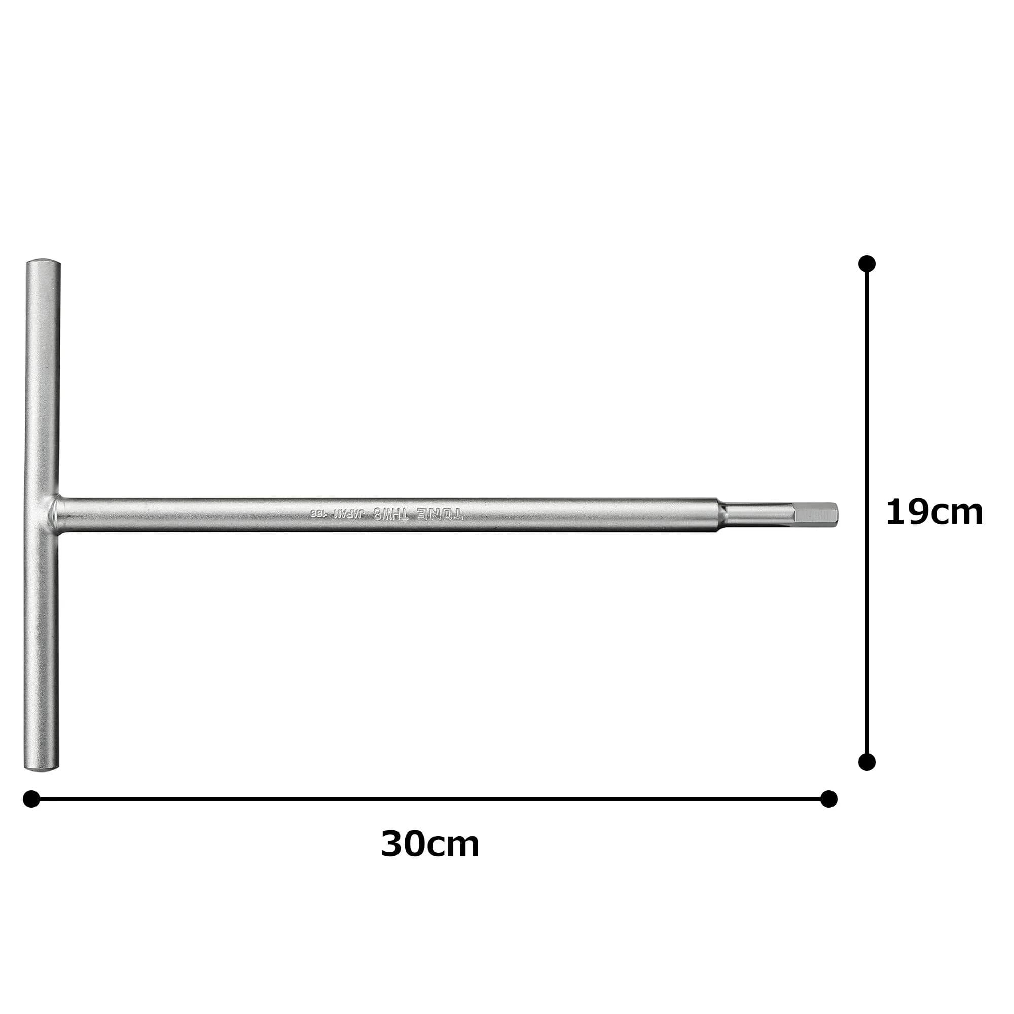 TONE T-type Hex Wrench THW-08 8mm | Deep & Narrow Area Access - view 3