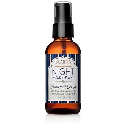 Shea Terra Night Nourishment Nutrient Serum 2 oz | Organic & Natural Anti-Aging Oil for All Skin Types thumbnail 1