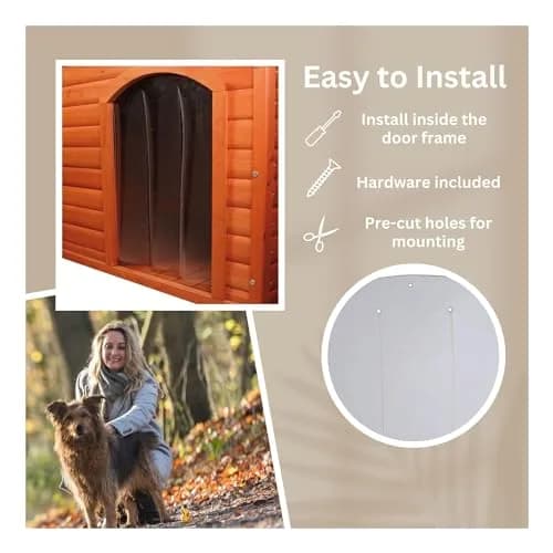 TRIXIE Vinyl Dog Door Flap 9.4 x 14.2-inch | Weather-Resistant Replacement Curtain thumbnail 4