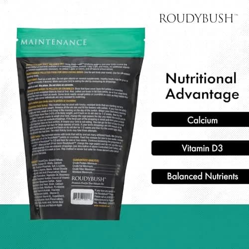 RoudyBush Daily Maintenance Bird Food Mini Pellets 624g (22oz) | Scientifically Formulated Bird Feed thumbnail 5