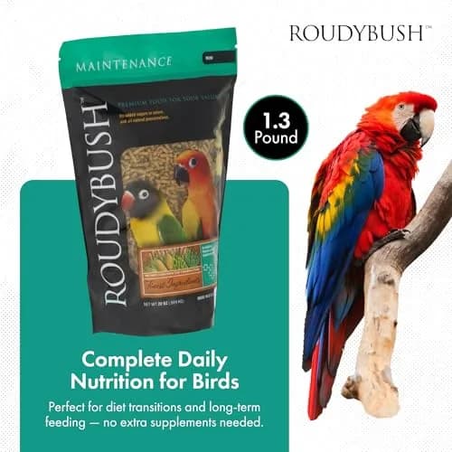 RoudyBush Daily Maintenance Bird Food Mini Pellets 624g (22oz) | Scientifically Formulated Bird Feed thumbnail 2
