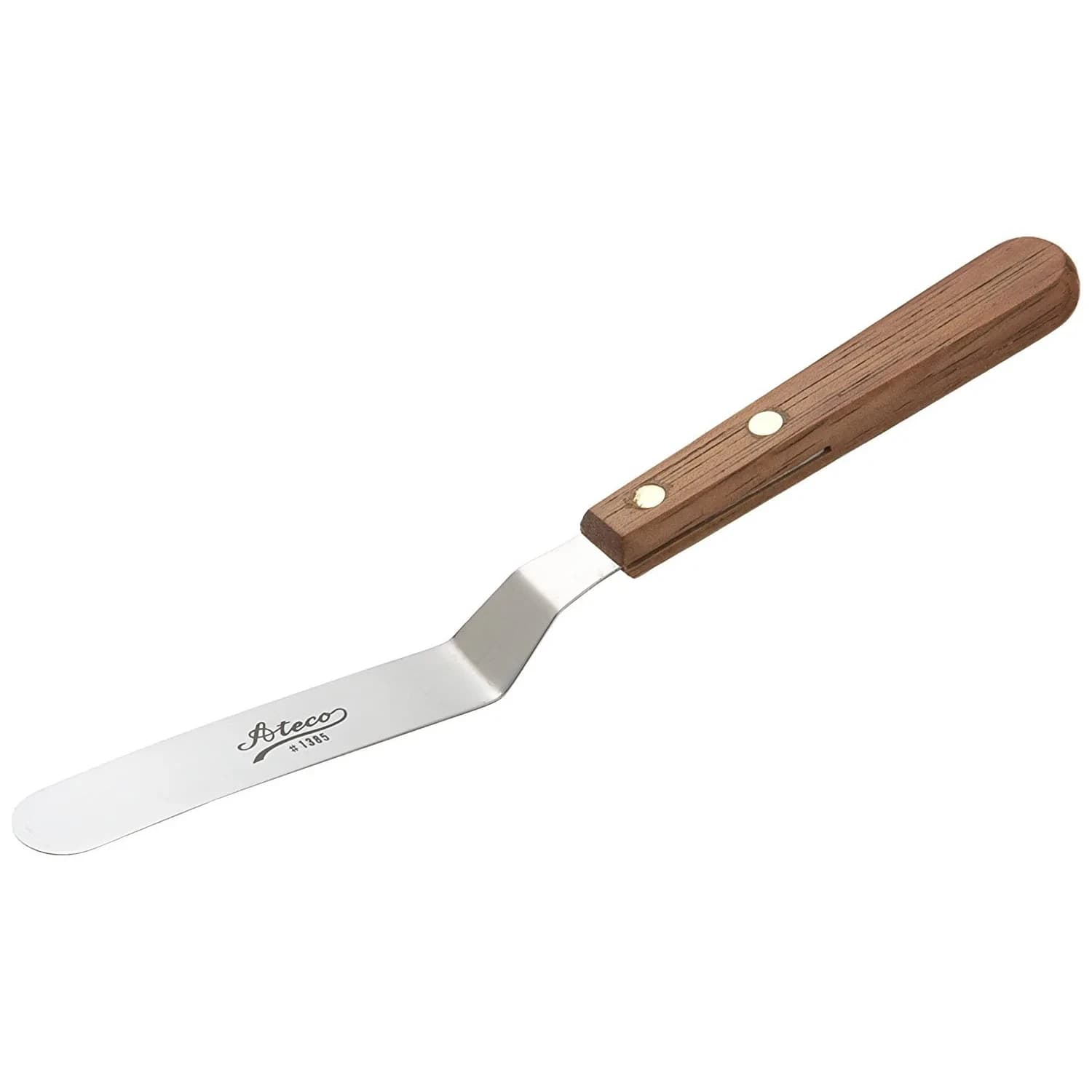 Ateco Offset Spatula with Wood Handle, 4.5-Inch Stainless Steel Blade | Professional Quality Kitchen Tool - main product image