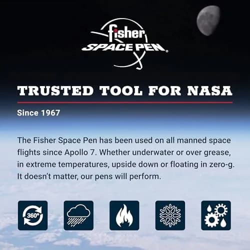 Fisher Space Pen Chrome Cap-O-Matic Pen, Black Ink, Gift Box | Writes Upside Down & in Extreme Temperatures thumbnail 4