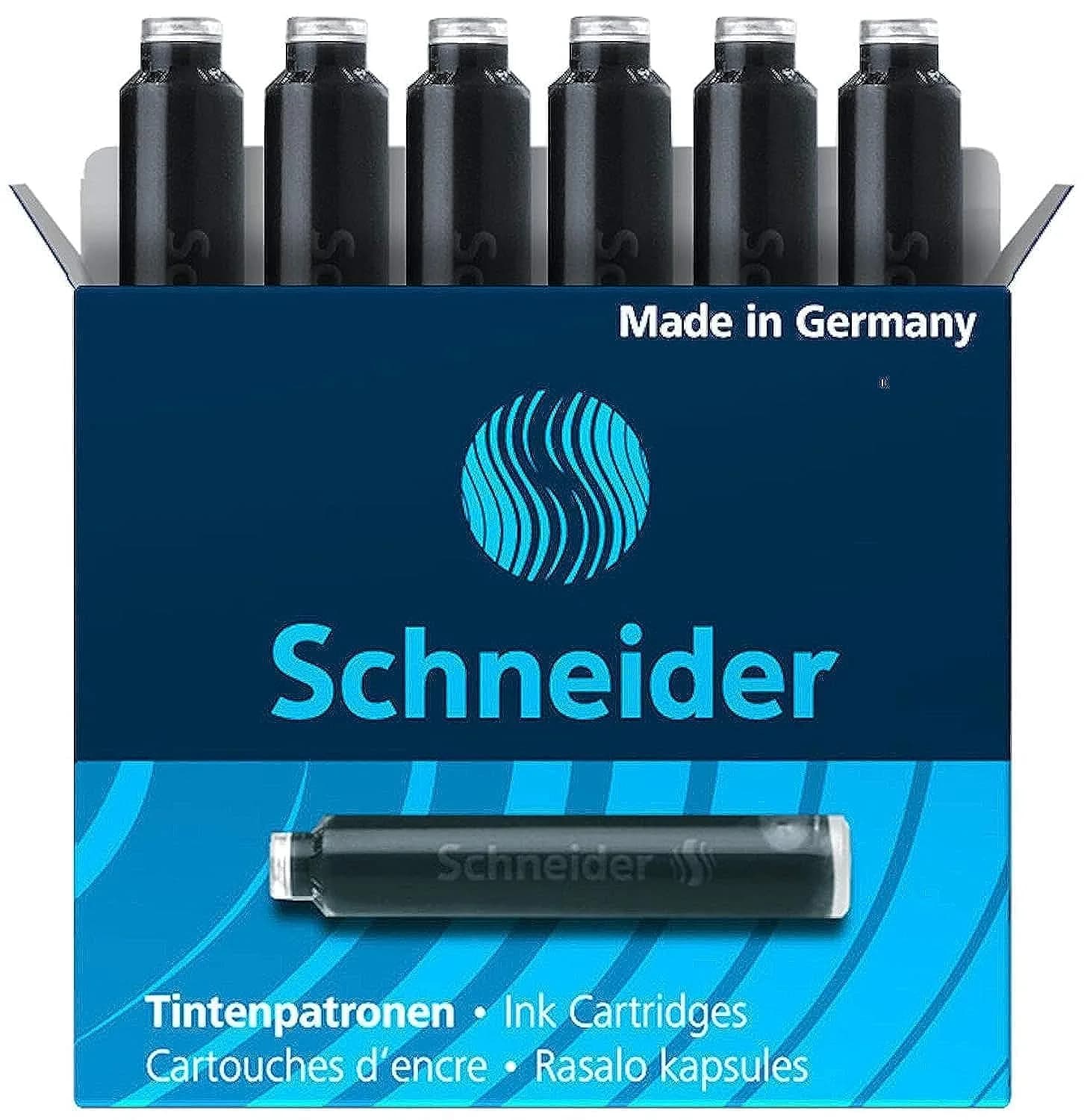 Schneider Black Ink Cartridge Refill for Fountain Pens | 6 Cartridges - main product image