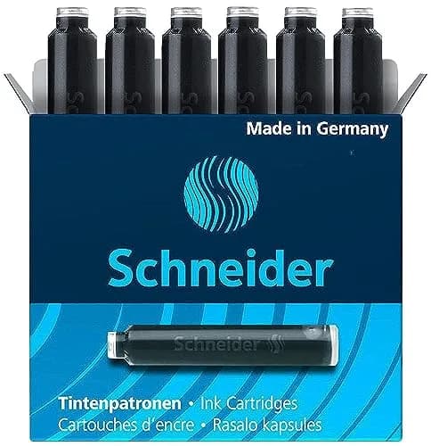 Schneider Black Ink Cartridge Refill for Fountain Pens | 6 Cartridges thumbnail 1