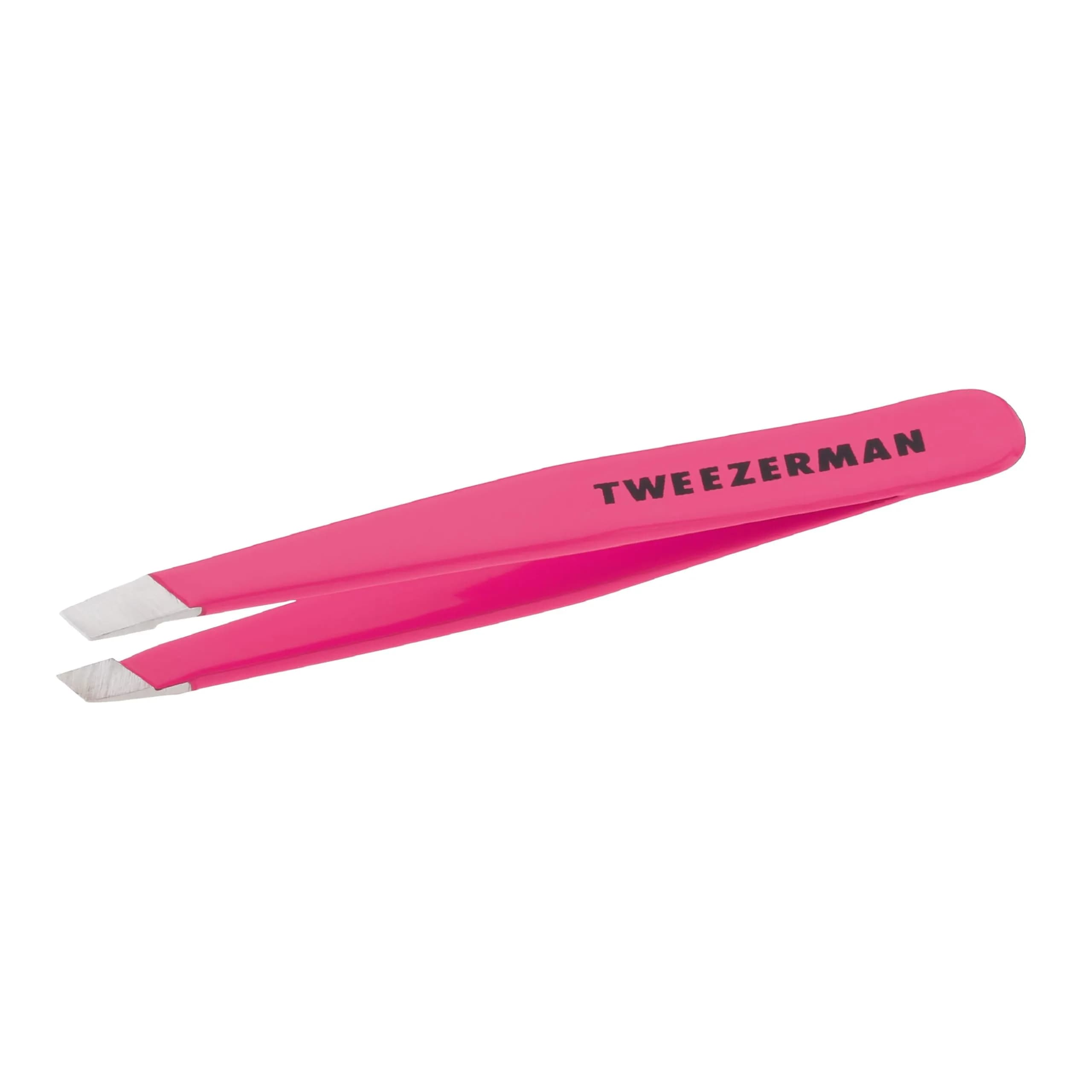 Tweezerman Mini Slant Tweezer Neon Pink | Precision Eyebrow Shaping Tool