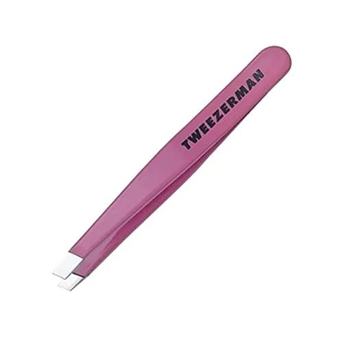 Tweezerman Mini Slant Tweezer Neon Pink | Precision Eyebrow Shaping Tool thumbnail 4