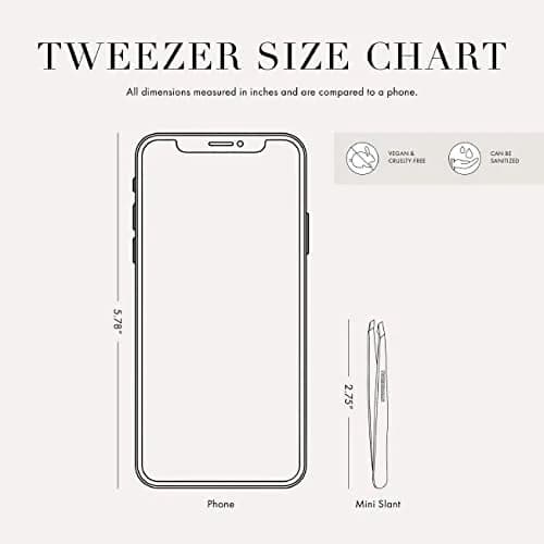 Tweezerman Mini Slant Tweezer Neon Pink | Precision Eyebrow Shaping Tool thumbnail 2