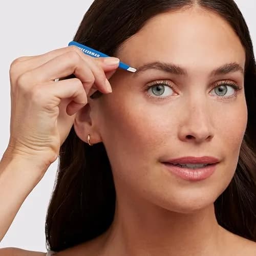 Tweezerman Mini Slant Tweezer Bahama Blue | Precision Pointed Tips for Eyebrows thumbnail 2