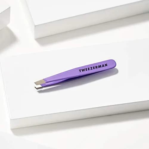 Tweezerman Mini Slant Tweezer Blooming Lilac | Precision Eyebrow Shaping Tool thumbnail 4