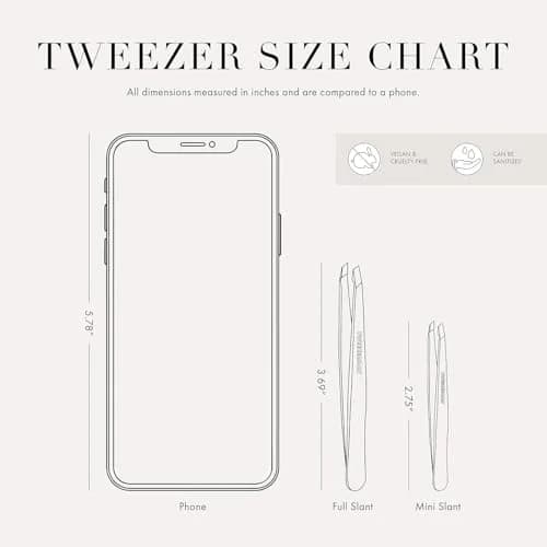 Tweezerman Mini Slant Tweezer Classic Stainless Steel, 1 Count | Precision Pointed Tips for Eyebrows thumbnail 6