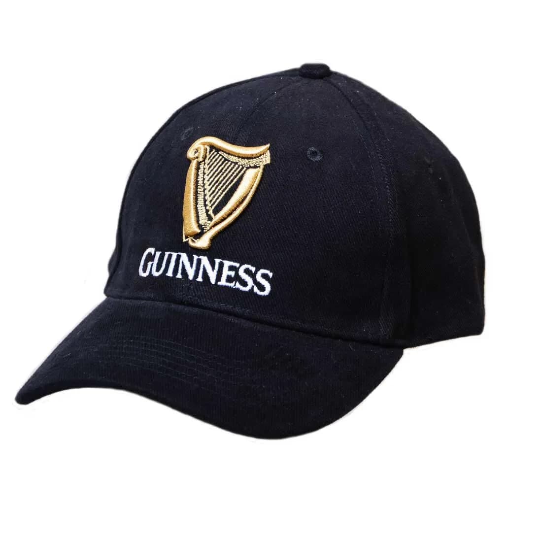 Guinness Men's BLK SIG EMB B/Ball Cap Baseball, One Size, Black (Black Black) | Adjustable Cotton Cap