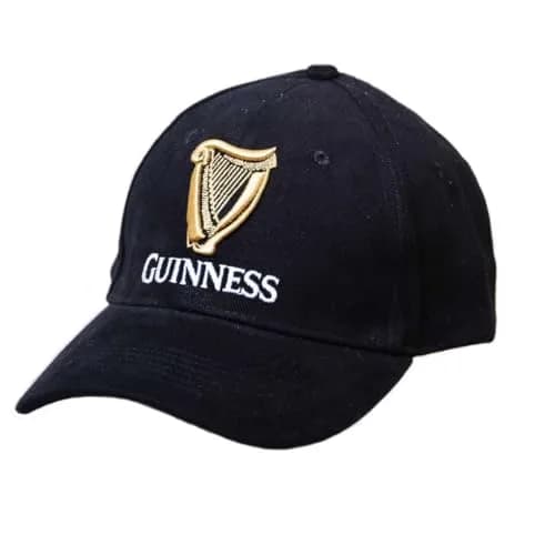 Guinness Men's BLK SIG EMB B/Ball Cap Baseball, One Size, Black (Black Black) | Adjustable Cotton Cap thumbnail 1