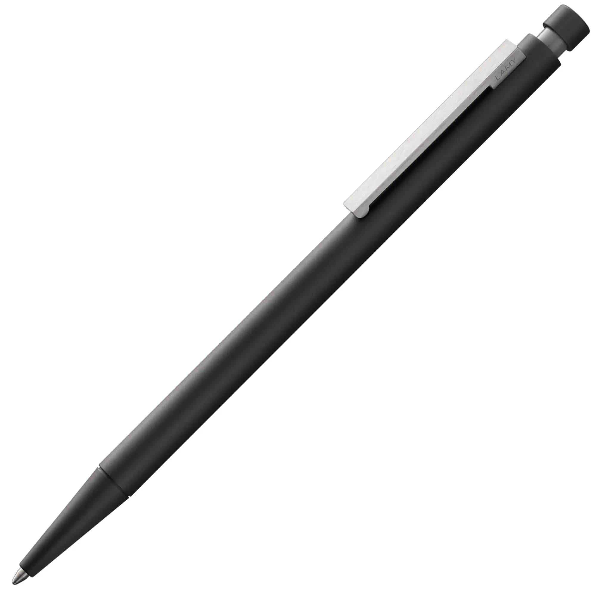Lamy cp1 black ballpoint pen | Minimalist metal body, cushioned stainless steel clip, M 16 refill