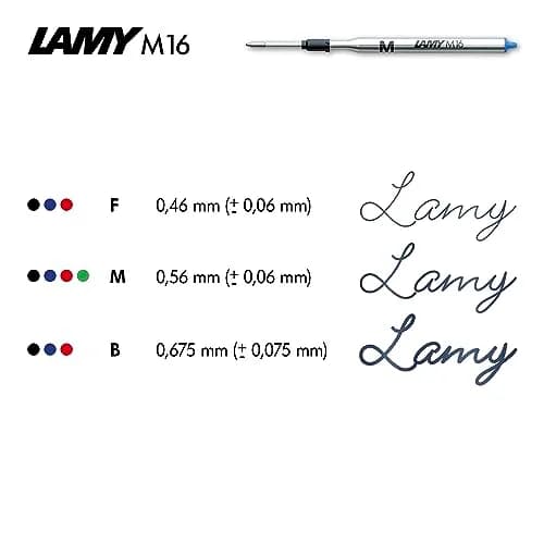Lamy cp1 black ballpoint pen | Minimalist metal body, cushioned stainless steel clip, M 16 refill thumbnail 4