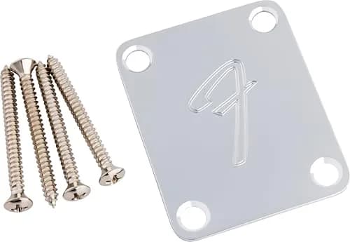 Fender '70s 'F' Style Neck Plate Chrome | Genuine Fender Guitar Hardware thumbnail 1