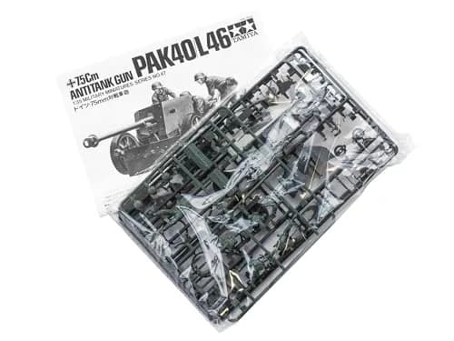 TAMIYA 1/35 Scale German 75mm Pak 40/L46 ATG Model Kit with 3 Figures | 17.5 cm (6.9 Inch) Long thumbnail 5