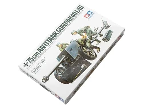 TAMIYA 1/35 Scale German 75mm Pak 40/L46 ATG Model Kit with 3 Figures | 17.5 cm (6.9 Inch) Long thumbnail 2
