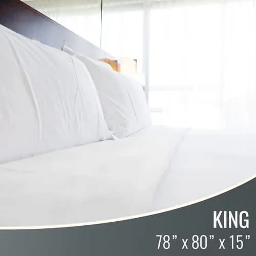 DMI King Size Zippered Mattress Protector 78x80 inches (198x203 cm) | Waterproof Vinyl Bed Cover thumbnail 2