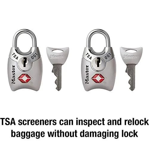Master Lock TSA Approved Keyed Luggage Lock 2 Pack | Resettable Combination Lock for Travel thumbnail 3