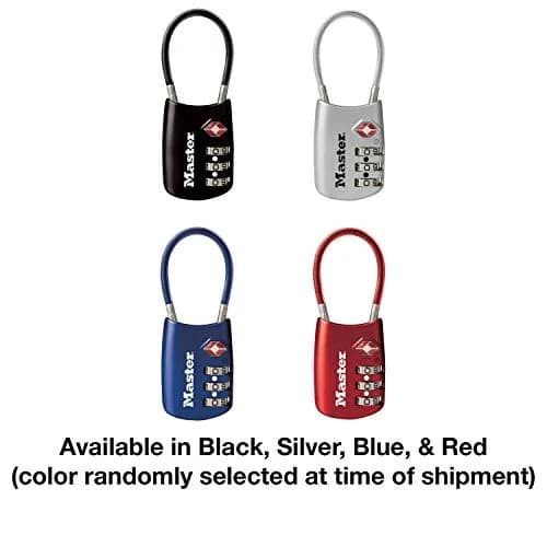 Master Lock TSA Approved Combination Luggage Lock 30mm Cable Lock | Set Your Own Combination thumbnail 4
